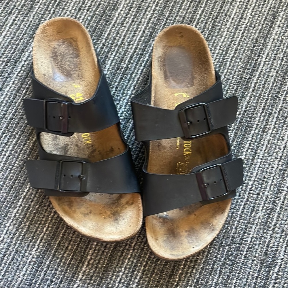 Black Leather Birkenstocks